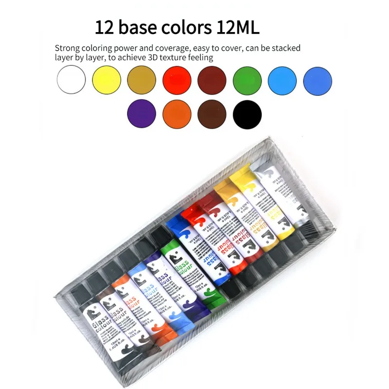 Arteza Metallic Gouache Paint, 12ml Tubes, Assorted Colors - 12 Pack 