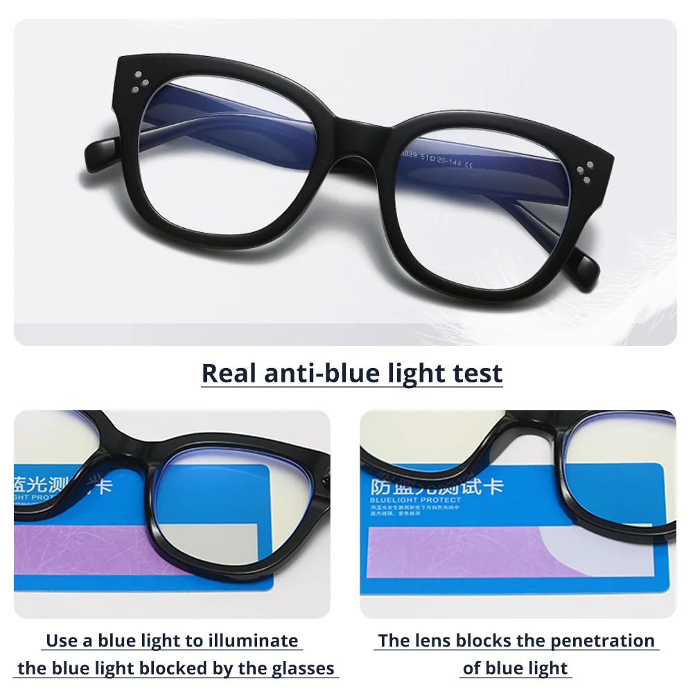 Ralferty Vintage Oversized Glasses Frame Women Men Anti Blue Light Coating Myopia Optic Prescription Eyeglass Frame 0 Diopter anti blue light glasses eyewear frames eyeglasses frames