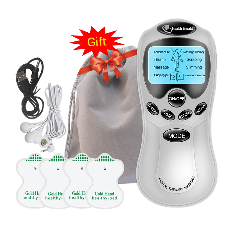 Eletric Muscle Stimulator Tens Unit Machine Pulse Meridian Therapy for Body Massager Neck and Back Relax Massager Pain Relief tens body muscle stimulator back pulse acupuncture therapy massager electroestimulador fisioterapia pain relief jr309 slimming