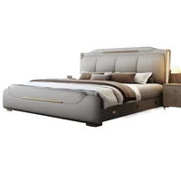 Lit de rangement nordique rembourré, esthétique de chambre à coucher, lit lounge, tables de chevet, cadre de lit, lits doubles, accessoires pour la maison 6