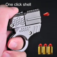 Alloy Mini Finger Ring Pistol Model Shell Throwing Soft Bullet Toy Gun Decompression Toys Golden Finger Blaster For Boys Adults 1