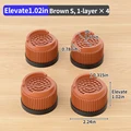 Brown Round S 4pcs