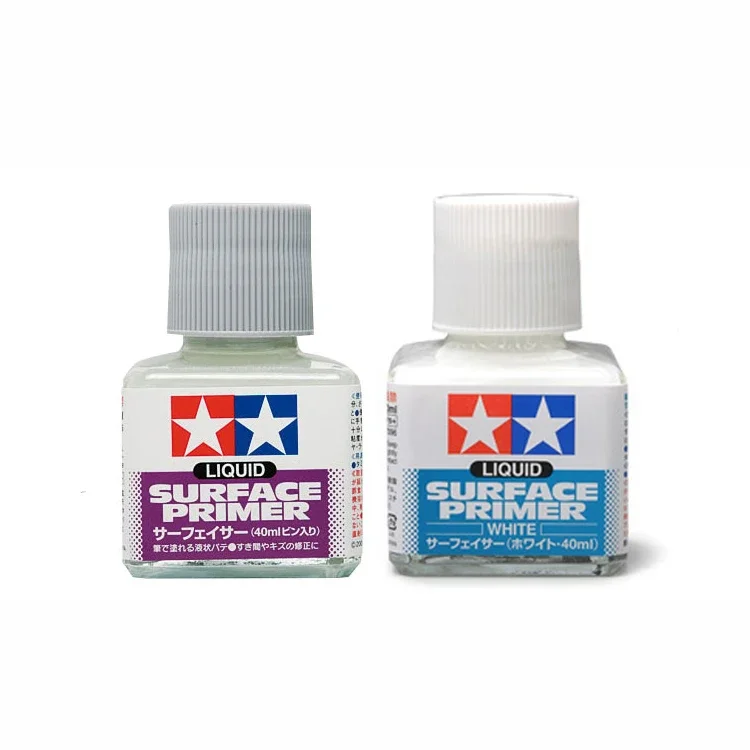 Model Tools Tamiya Liquid Surface Primer White Grey 40ml 87075/87096 for Assembly Model Hobby