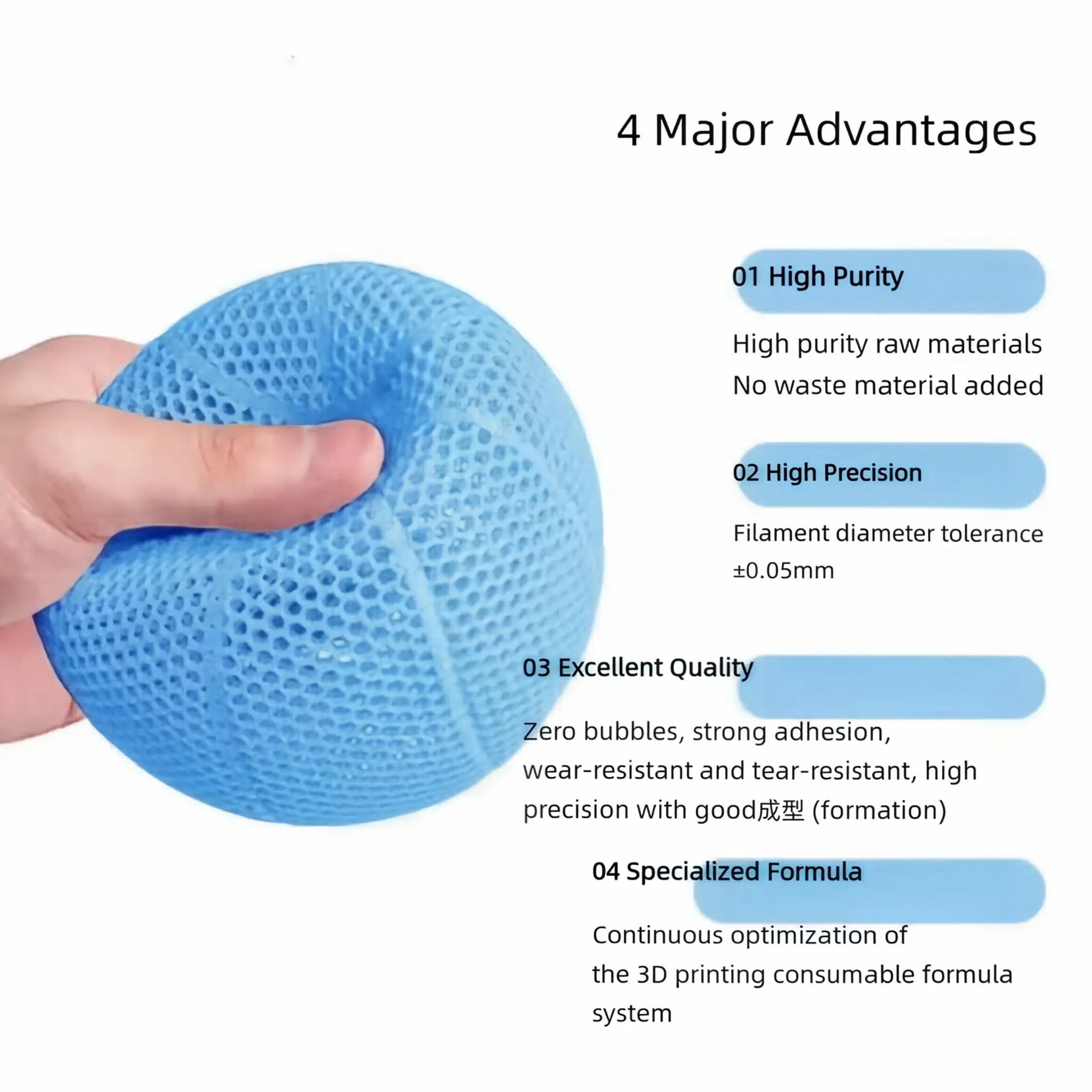 TPU 필라멘트 1.75mm 플렉시블 롤, 95A 소프트 3D 프린터 필라멘트, 1kg 스풀 (2.2 lbs), 대부분의 FDM 프린터에 호환 가능 (TPU 블랙)