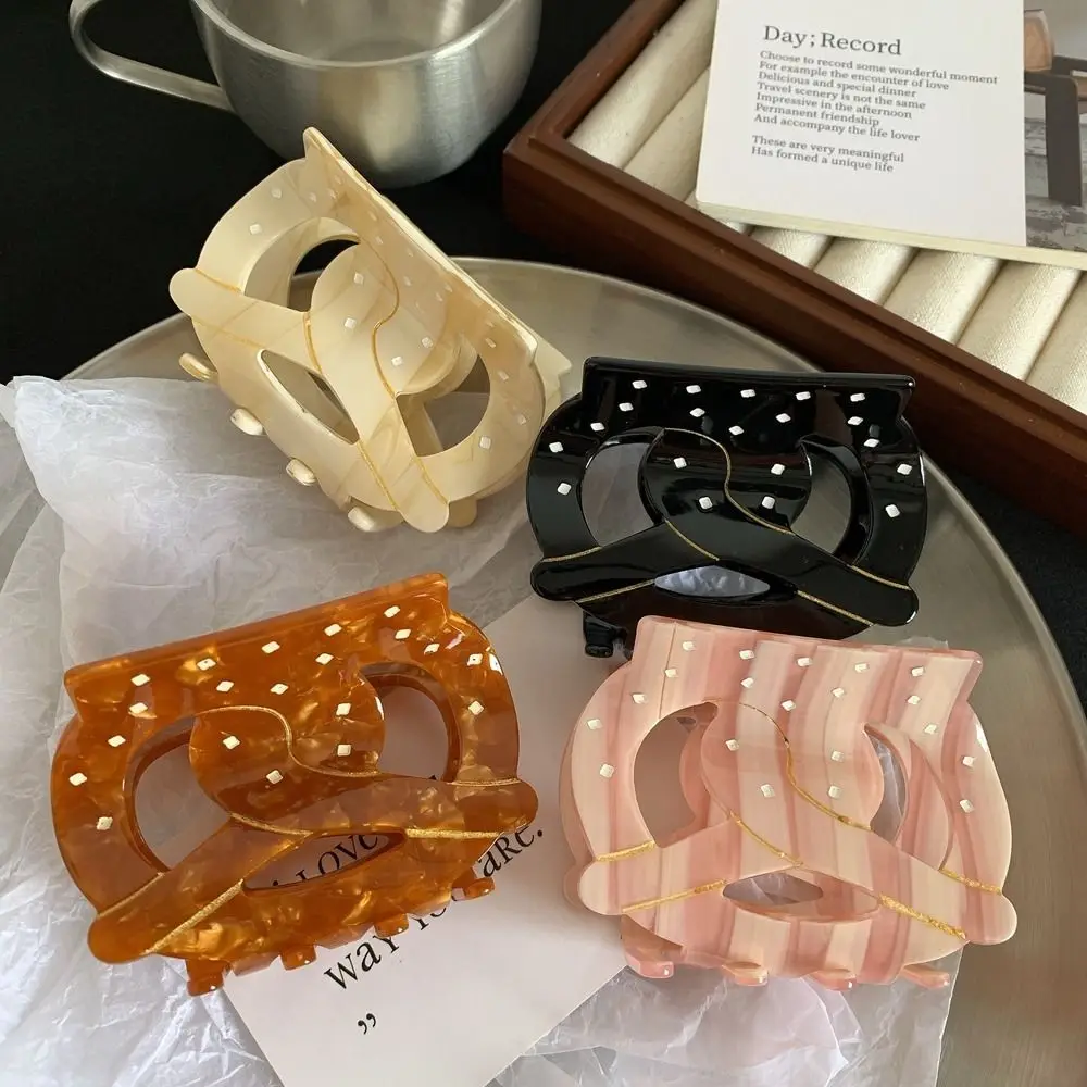

Acetic Acid Croissant Bread Hair Claw Personalized Acetate Mini Hair Clip Geometry Headwear Travel