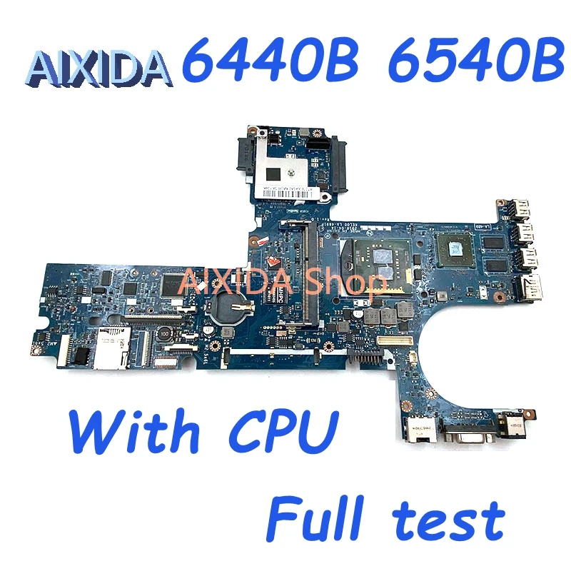 aixida-ラップトップマザーボードhp-probookpcマザーボードcpuフルテストkel00la-4891p-593839-0016440b6540bhm57ddr3