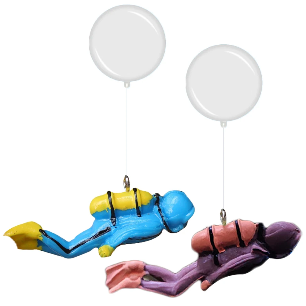 Aquarium Decoration Resin Floating Diver Fish Tank Floating Decoration Under the Water Set Underwater World Small Ball fish tank ornaments fish tank decorations aquarium ornaments