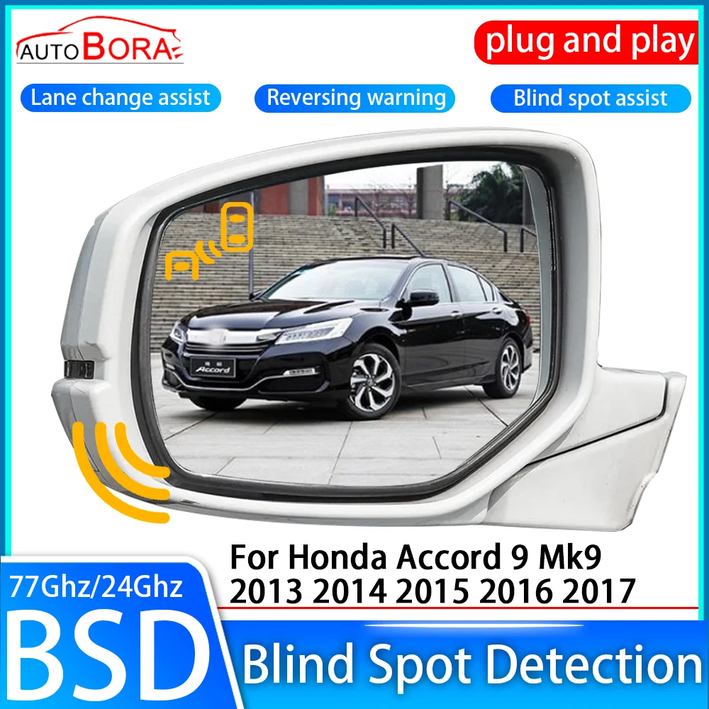 ZhuCamX Car Blind Spot Detection System BSD BSA BSM Sensor Drive Rear Mirror Monitoring for Honda Accord 9 Mk9 2013~
