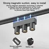 White Black Surface Ultra Thin Slim Magnetic Track Lamp Cell Light Modern Flexible Fixture Living Magnet Ceiling Lamp Rail 2