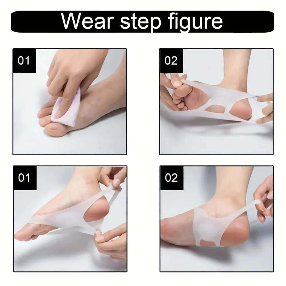 2pcs Feet Care Pain Relief Foot Support Tool Flatfoot Correction Orthotic Insole Plantar Fasciitis Feet Cushion Body Health Care 4