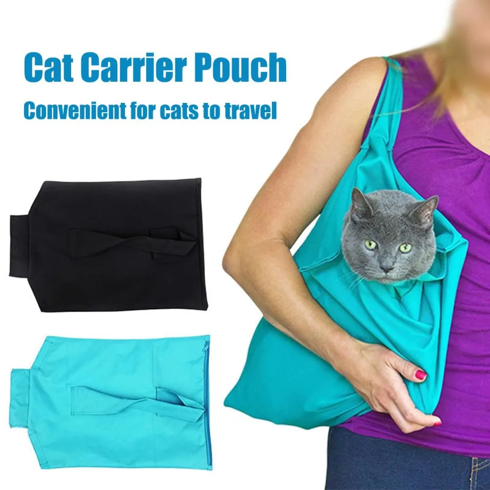 Anti-Scratching Cat Carrier Pouch Folds Tote Design Pet Shoulder Bag Breathable Washable Cat Carrier Bag for Nail Trimming