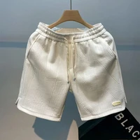 Summer Running Shorts Wavy Pattern Rope Loose Men's Casual Jogging Shorts Quick Dry Wicks Sports Shorts 1