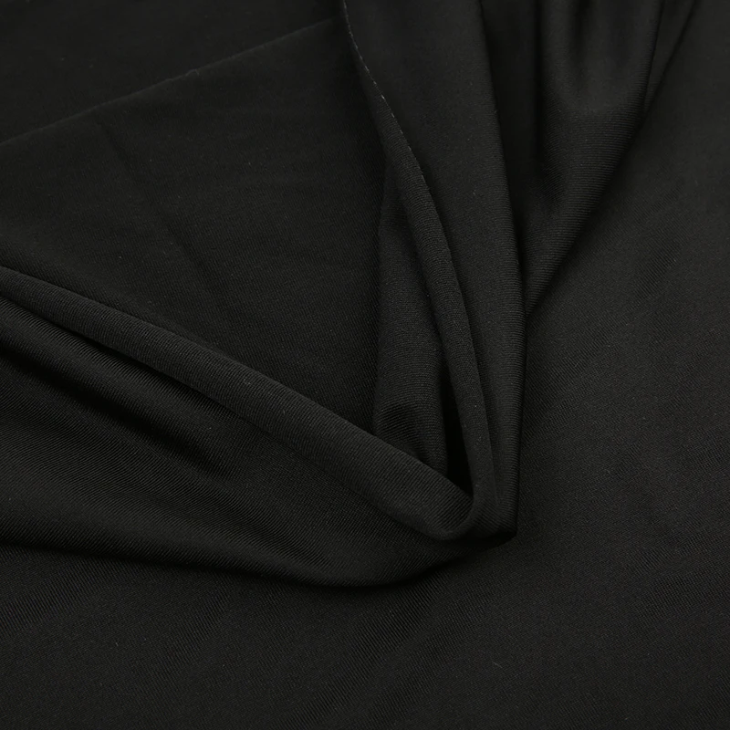 Basic Slim Fit Hooded Crop Top Elastic Long Sleeve Women Black Casual T-shirt Casual Swinging Collar Hoodies Pullover