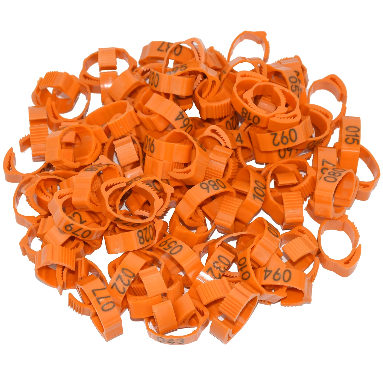 Chicken Foot Label Snap Ratchet Clip Plastic Poultry Leg Ring Buckle Adjustable Digital Duck Goose Farm Equipment Tools 30pcs