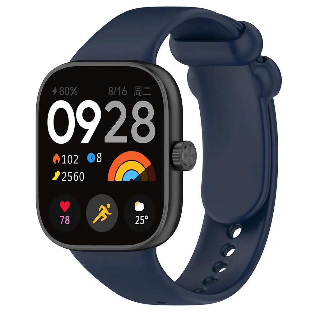 Silicone Watch Strap with Shockproof Protective Case and Screen Protector Cover