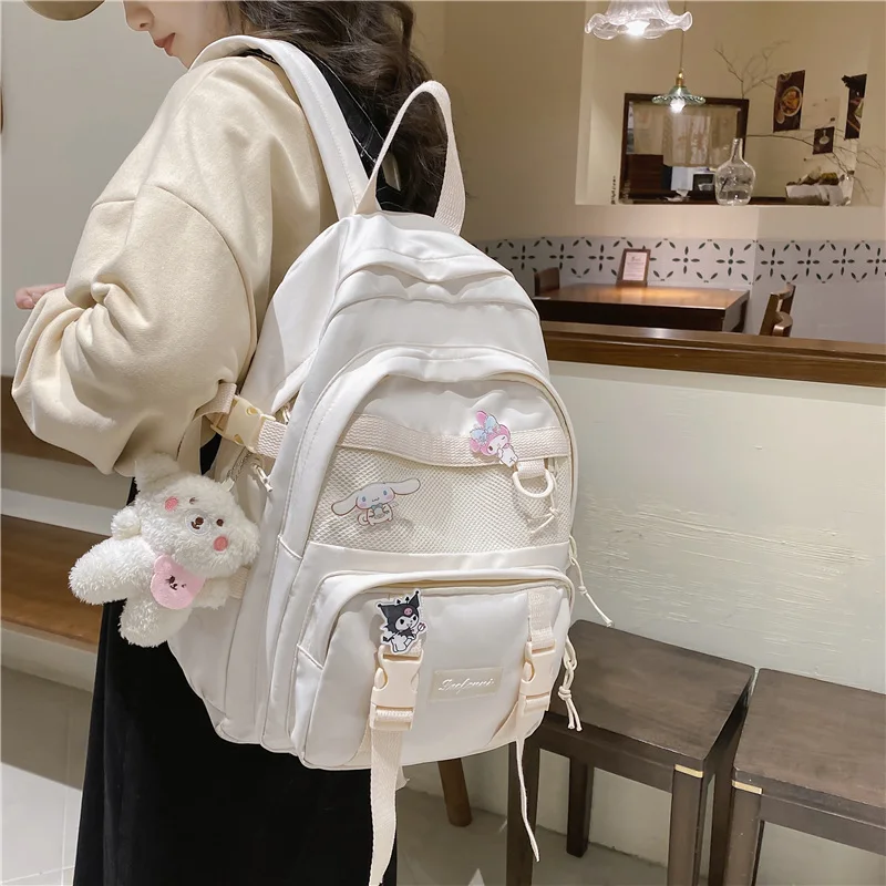 Fashion Backpack Women Multi-Pocket Laptop Bag College Student School Bags Waterproof Nylon Female Backpack Travel Lady Book Bag