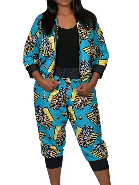Tosin Print Zip-up Jacket and Joggers - Image 5