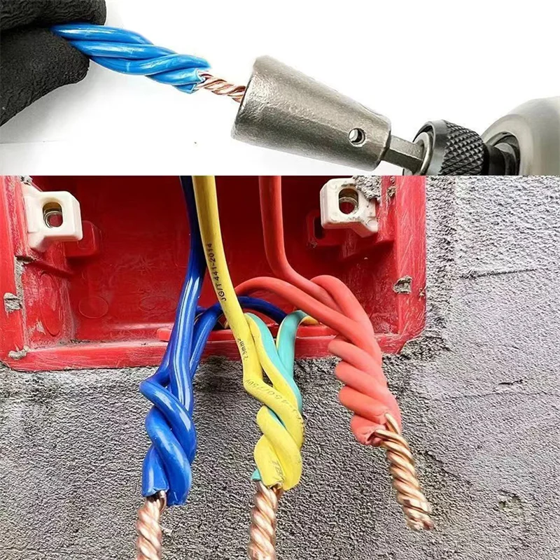 

Electrician Quick Wire Twisting Tools Dough Twists Wire Splicer Wiring Terminal Automatic Wire Parallelizer Wiring Tools