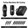 DM Wireless Tattoo Kit Complete Mini Rocket Machine Battery Case Needle Power Ink Rotary Tattoo Pen Permanent Makeup Tattoo Kit 6