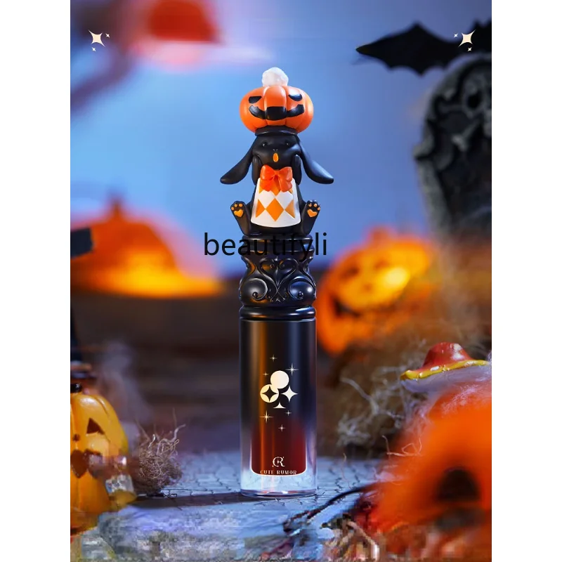 

yj Pumpkin Halloween Limit Lip Balm Long-Lasting Pumpkin Color Lip Lacquer Lipstick Non-Decolorizing