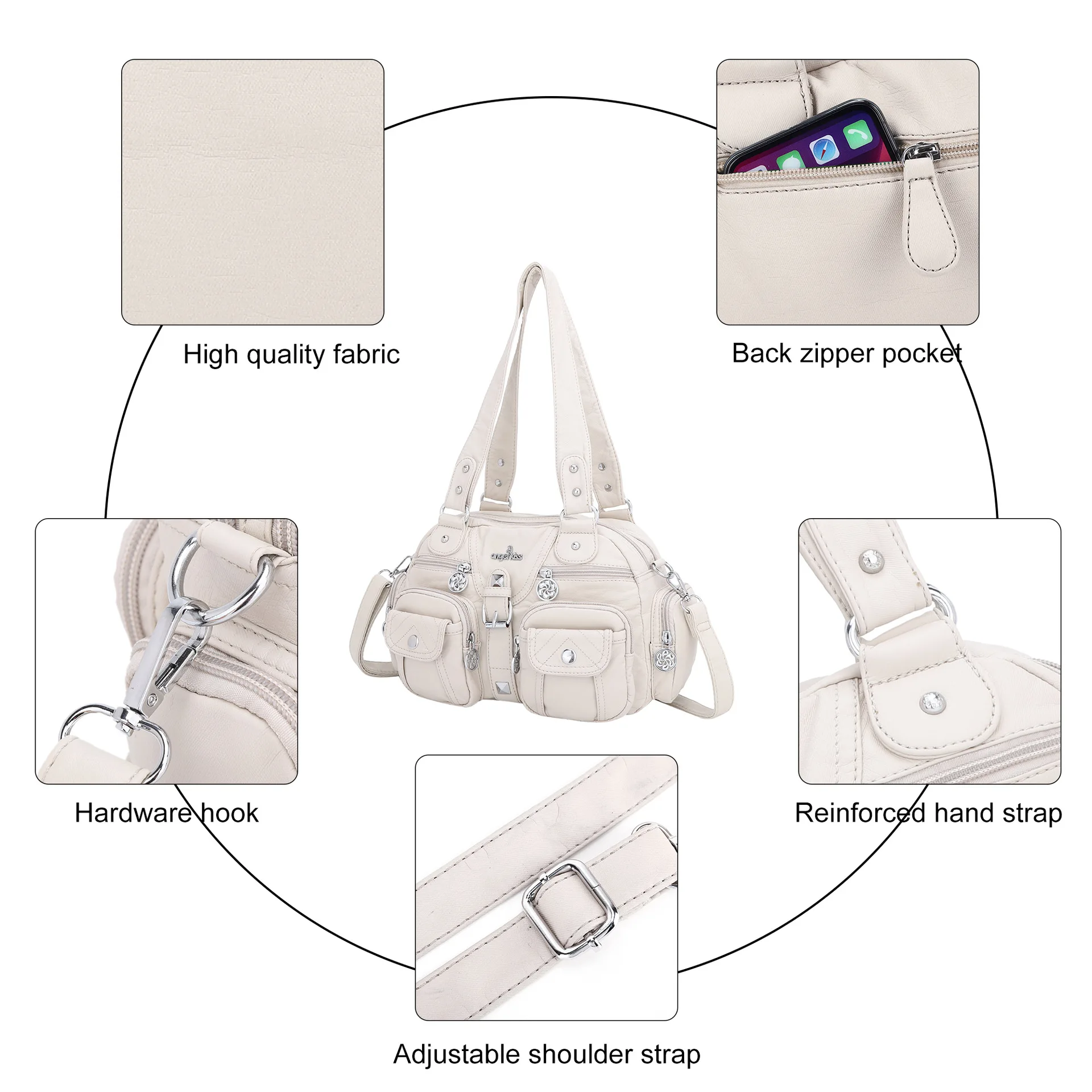  Tote Bag for Women,Samll Top-handle Satchel Handbag Pu