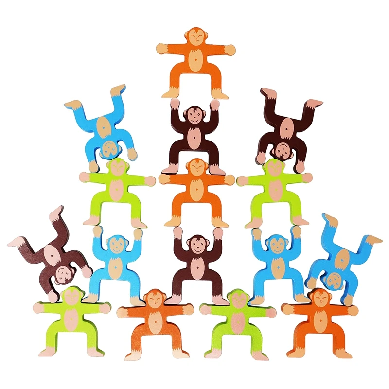 

Деревянная игрушка для укладки, строительная игрушка, обезьяны, интерлок, игрушка, лучший подарок для детей, игрушка для малышей