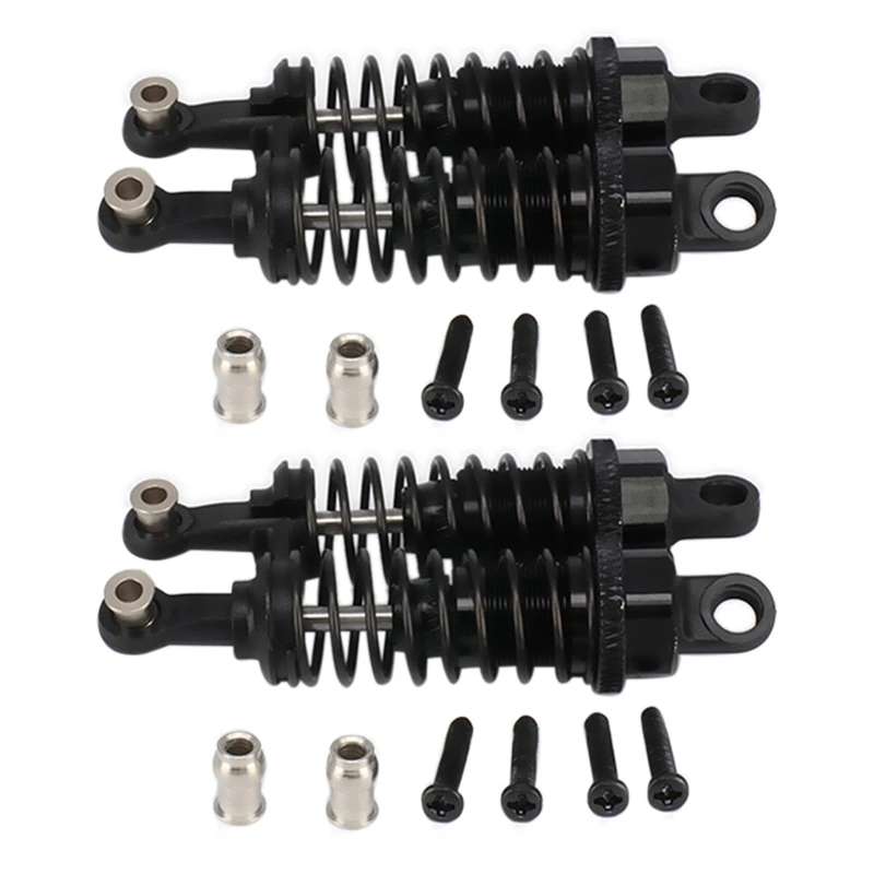 

4 Pcs Oil Adjustable 65Mm Shock Absorber Damper For Rc Car 1/18 Wltoys A959 A969 A979 Hpi Hsp Traxxas Losi Tamiya,Black