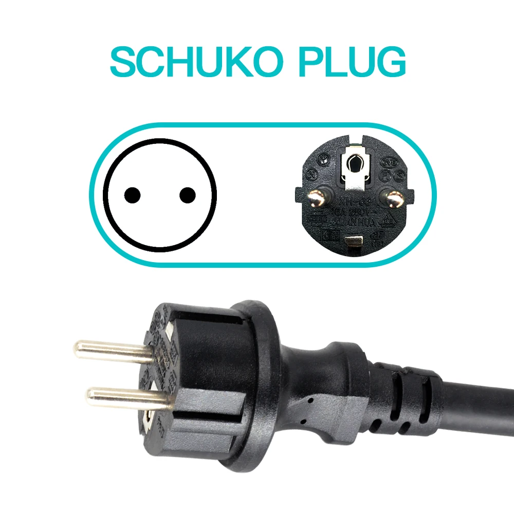 조정 가능한 레벨 2 EV 충전기 GBT 표준 16A 1P 3.6KW EVSE 컨트롤 박스, 5m 휴대용 전기 자동차 Schuko 플러그