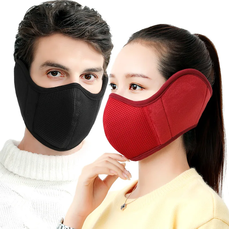 

Winter Thermal Fleece Mask Ear Cover Cycling Windproof Face Mask Earmuffs Motorcycle Helmet Bandana Hat Ski Hiking Sport Scarf