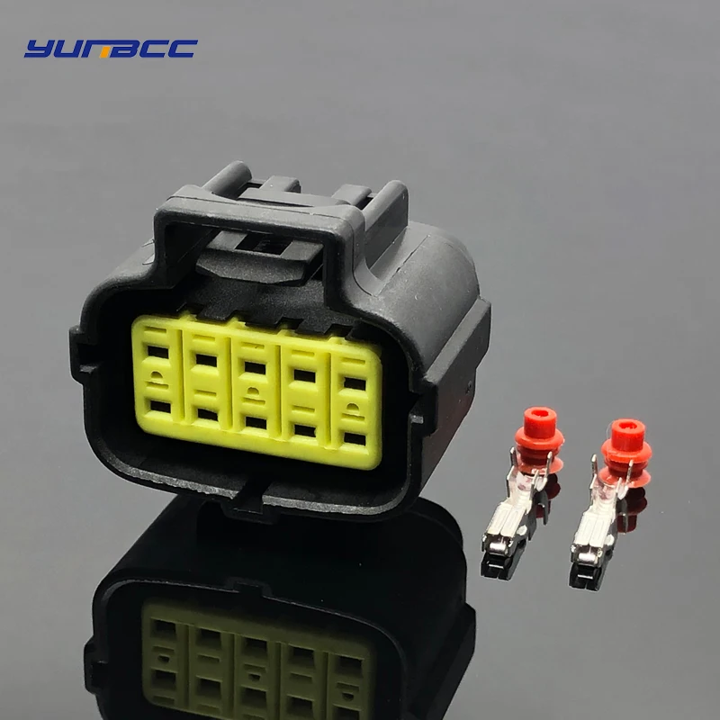 

5 Sets AMP Tyco 10 Pin Way Automotive Waterproof Injector Wire Connector Female Electronic Plug Free Shipping 174655-2 174656-7