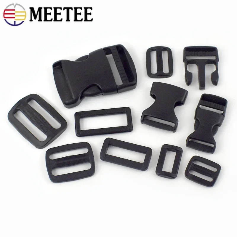 5/10Sets Bag Strap Buckles Plastic Release Closure Buckle Tri-Glide O Ring  Adjuster Hooks Belt Webbing Clasp DIY Accessories - AliExpress