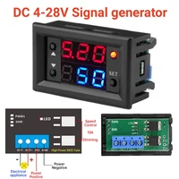 DC 4-28V Digital Display PWM High Power Governor Frequency Measuring Instrument 1HZ~160KHZ Duty Cycle Adjustable 0~100% 1