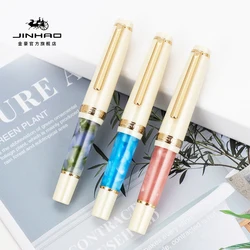 Jinhao 82 Mini Fountain Pen EF/F/M/Bent Nib, Acrylic Mini Short Pocket Writing Pen with Converter