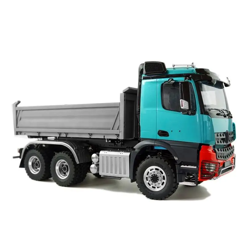 LESU1/14 toy truck hydraulic three-way dump truck 3348 all-wheel drive 6X6 high torque mud truck model 5