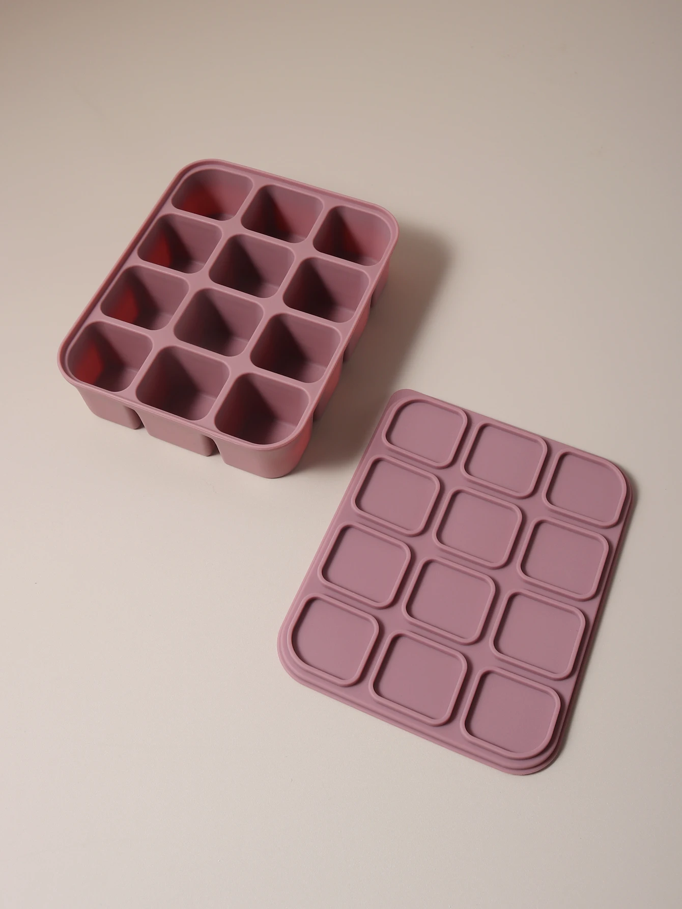 Premium 12-Grid Ice Cube Tray with Lid for Freezer - Mini Square Ice Ball Maker Mold