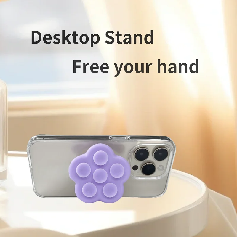 Silicone Flower Suction Cup Phone Grip and Stand Combo