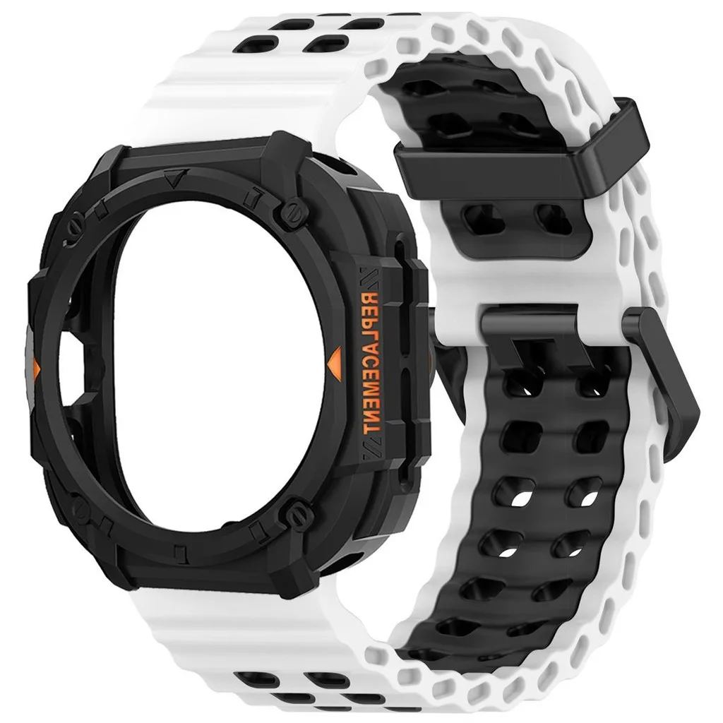Premium Silicone Sport Band & Protective Case for 47mm Smartwatch - Durable Strap & Bracelet Cover