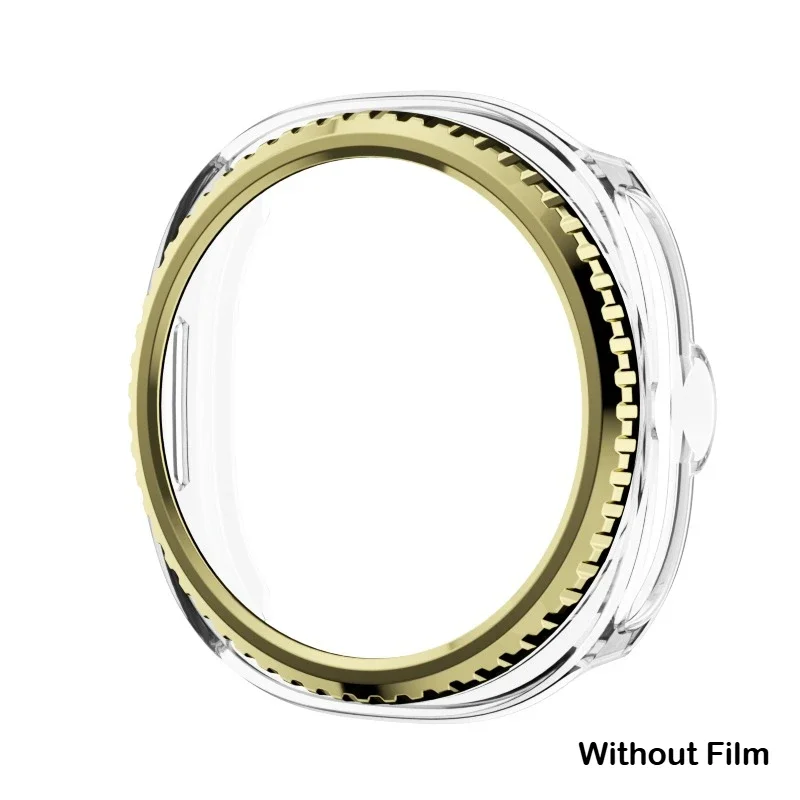 Bezel Ring and Protective Cover Case for Smartwatch - Hard PC Bumper Shield