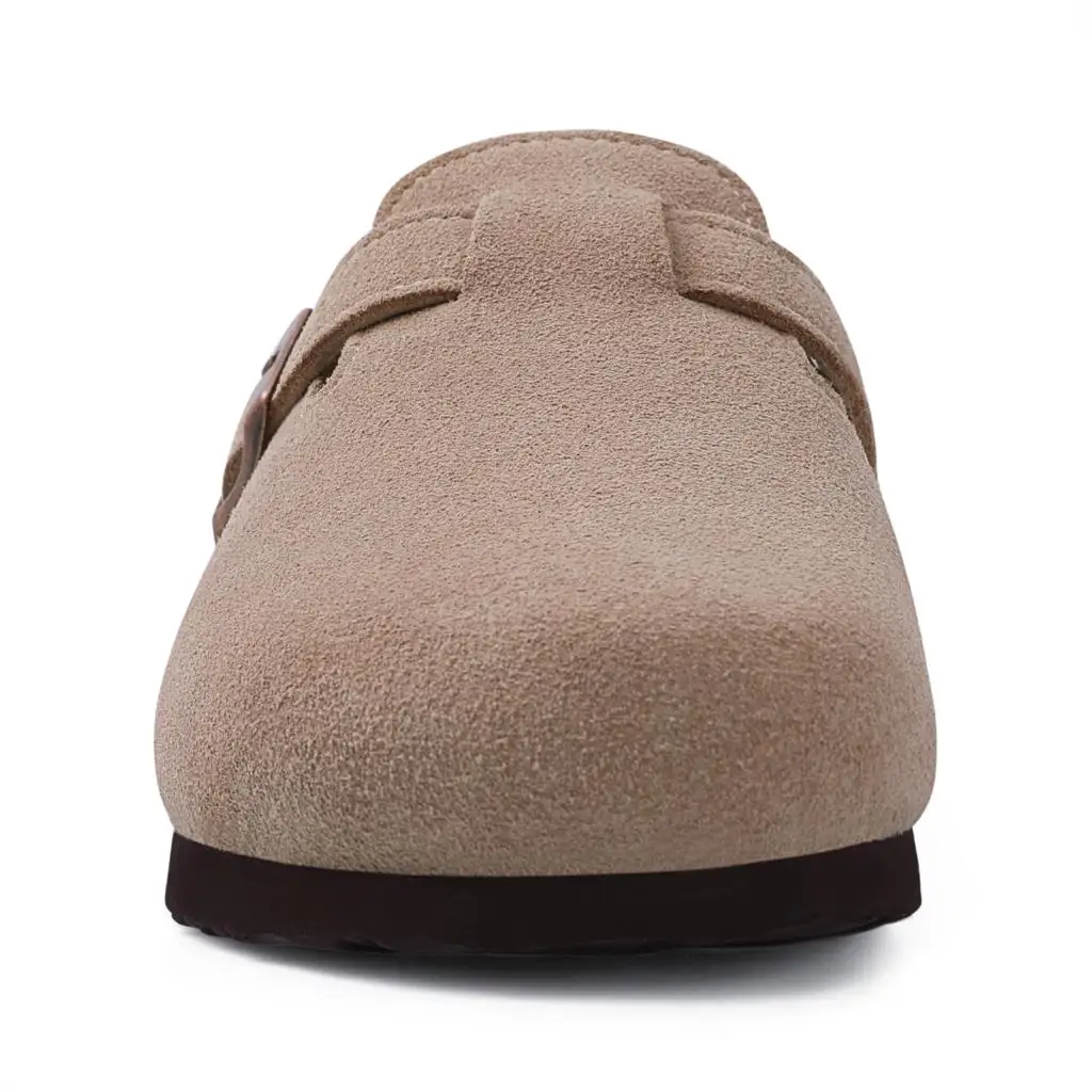 Gacimy Classic Women's Cork Clogs Slippers Summer Soft Footbed Suede Sandals With Arch Support Outdoor Leisure Platform Slippers