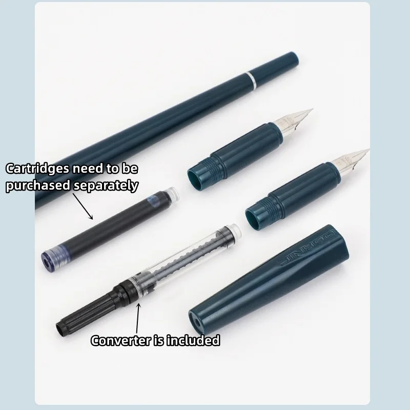 Jinhao 1001 Art Series Fountain Pen Retro Design Silver Gold Extra Fine Nib For Writing Calligraphy Office School fountain pen calligraphy pen
