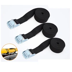 Heavy - Duty Black Buckle Tie - Down Straps for Secure Cargo Transport (Black 3M)