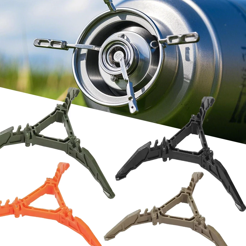 Universal Tripod Folding Canister Stand Nylon Gas Canister Stand Foldable Outdoor Gas Tank Bracket Camping Stove Bottle gas canister stand