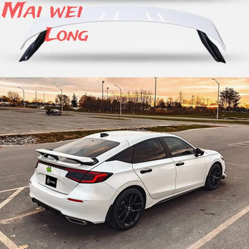 

For Honda Civic Hatchback Type-R Style 2022 2023 Car Trunk Spoiler ABS Auto Rear Trunk Wing Accessories Spoiler