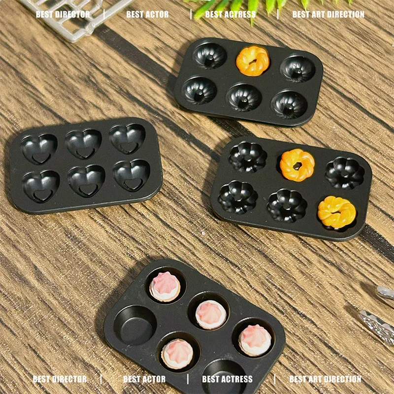 1PCS 1/6 1/12 Scale Miniature Dollhouse Cake Baking Mold OB11 Doll's Mini Food Kitchen Accessories Toy