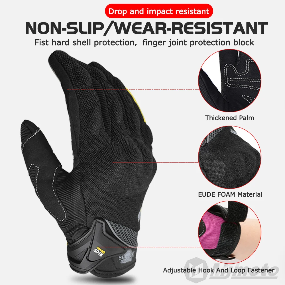 motorcycle gloves SUOMY Summer Motorcycle Gloves Men Women Touch Function Motorbike Racing Glove Full Finger Guantes Moto Biker Cycling Gloves
