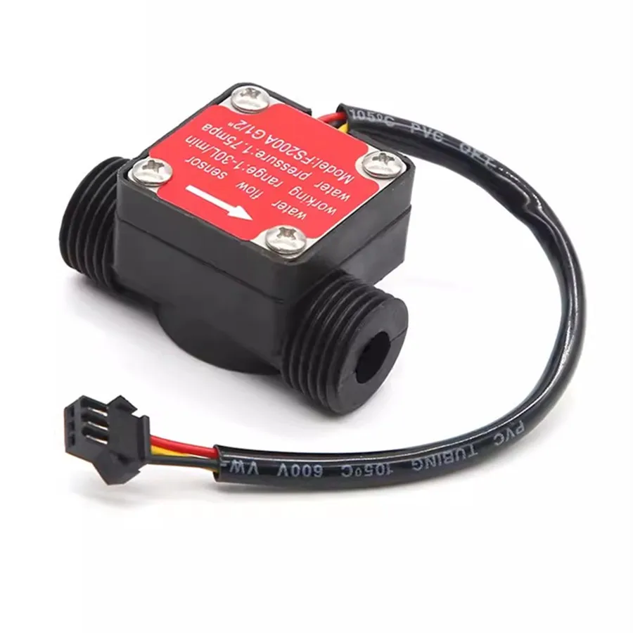 Water Fuel Flow Meter Sensor Counter Hall Flowmeter Pool Float Switch for Water Heater Credit Card Machine G1/2 1-30L/min flow meter water flow meter