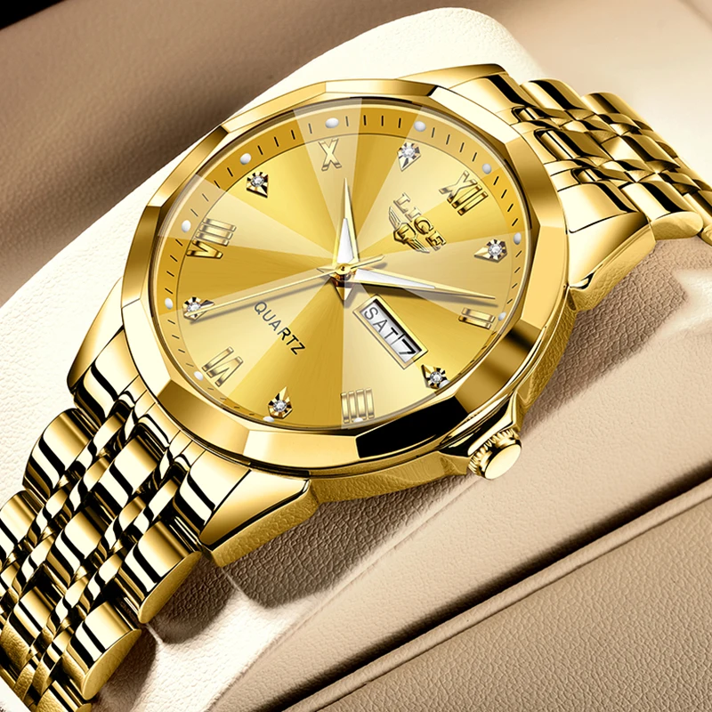 LIGE Brand Luxury Women Watch Fashion Waterproof Date Quartz Watches For Women Full Steel Sport Military Chronograph Reloj Mujer