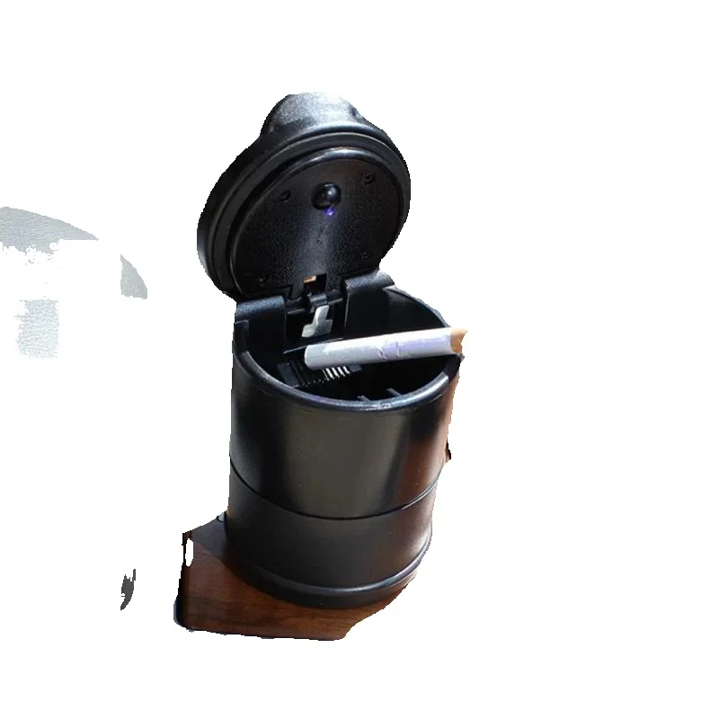 1pcs Car Ashtray With LED Light Cigarette Cigar Ash Tray Container Smoke Ash Cylinder Smoke Cup Holder Decor Auto Accessories