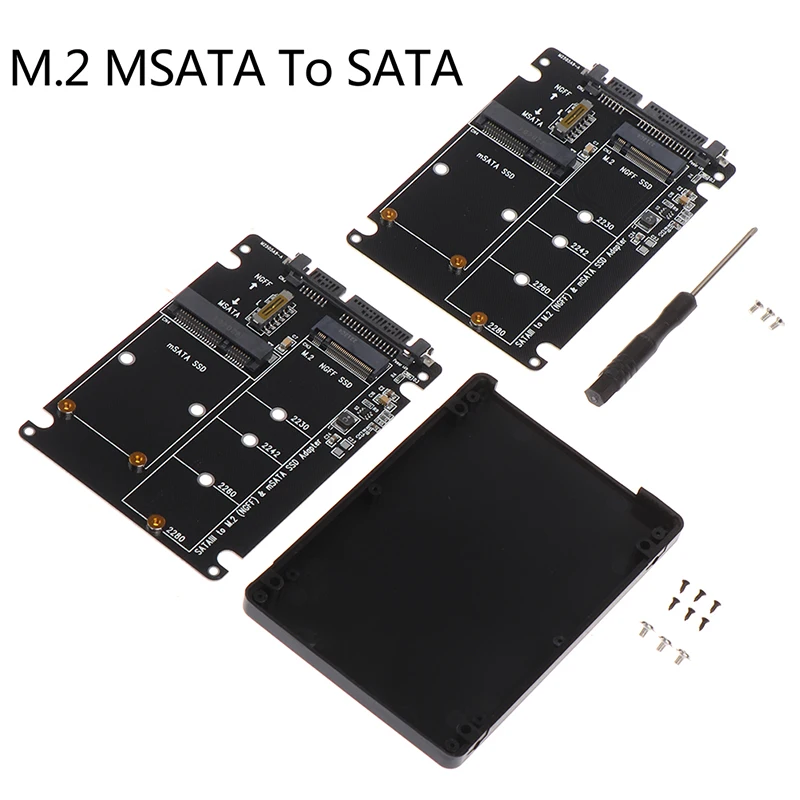 MSATA SATA M.2 NGFF SATA 하드 디스크 어댑터 보드, SATA 60Gbps M2 NGFF SATA SSD MSATA SSD 어댑터