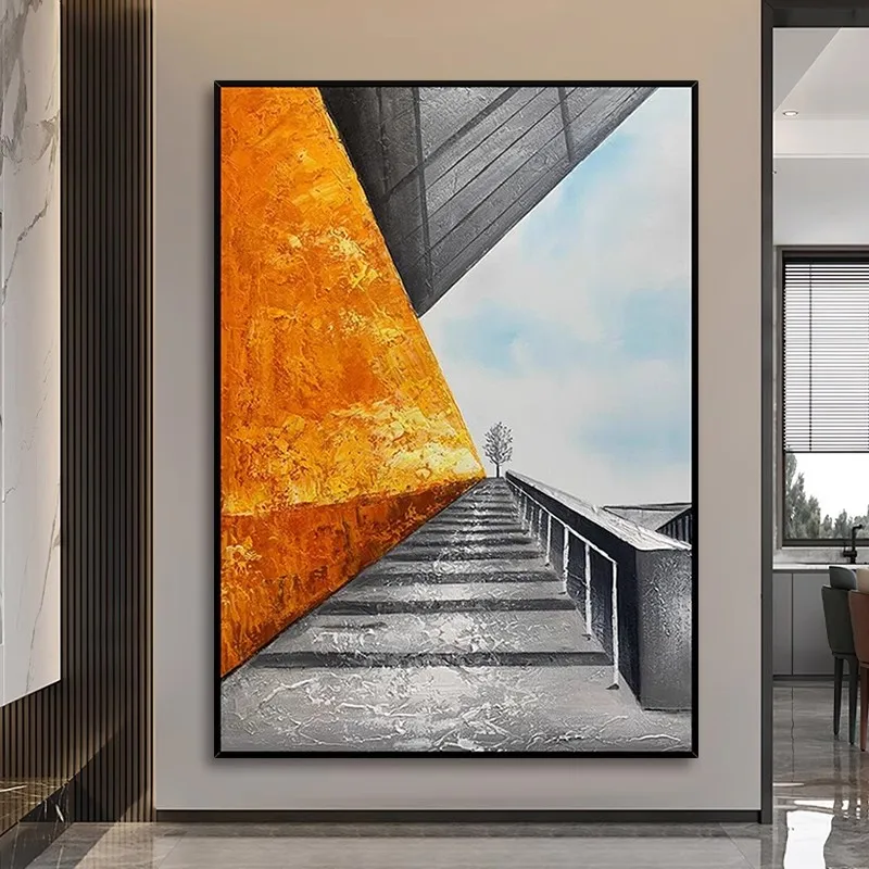 

OQ100% Handmade Oil Painting On Canvas Modern Abstract Black And White Wall Art Living Room Picture Home Decoration Unframed